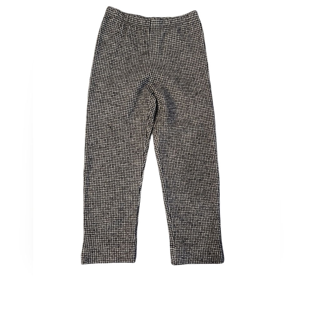 BRYN WALKER HOUNDSTOOTH COTTON/WOOL BLEND CROPPED PANTS. SZ XS.
